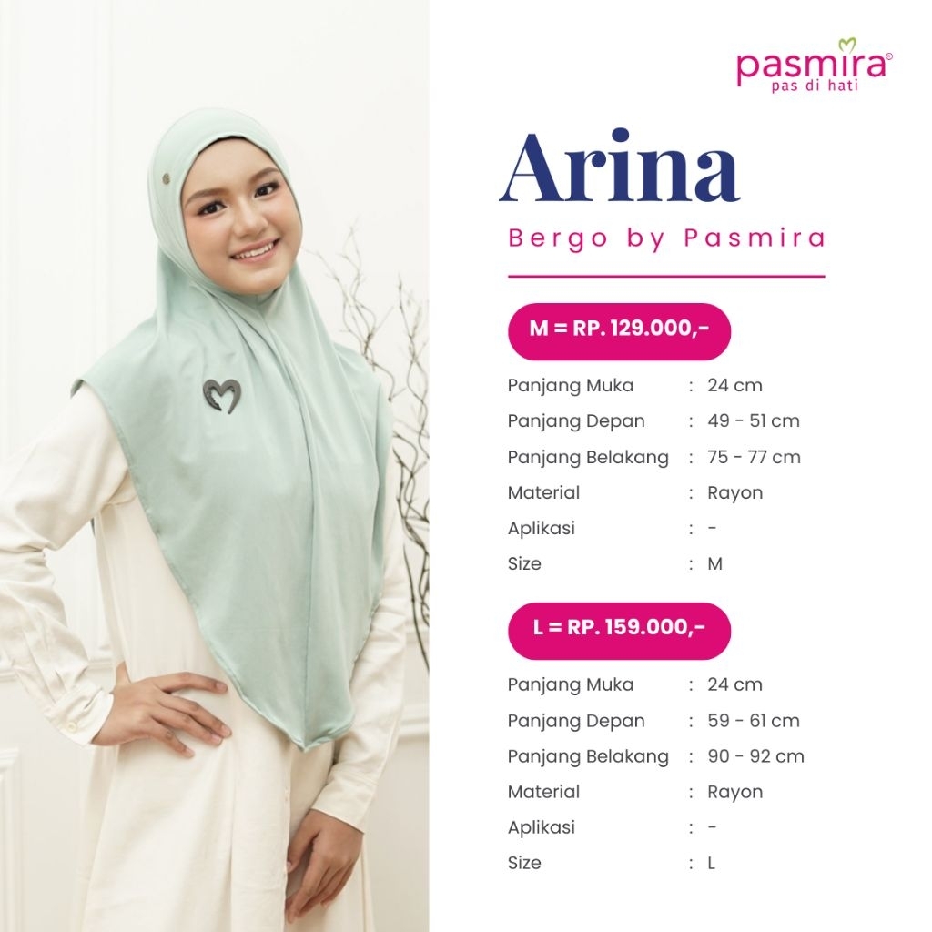Hijab Pasmira ARINA size M