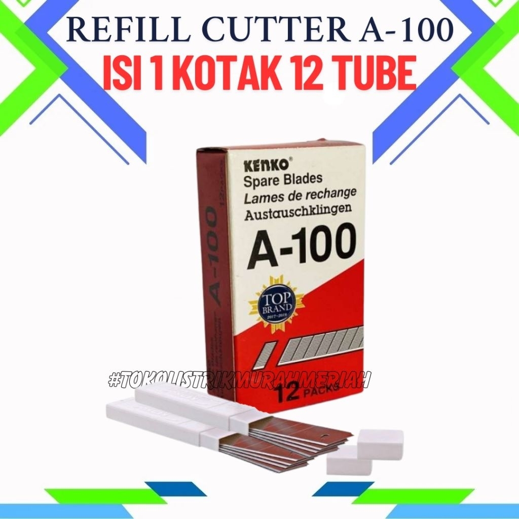 

ISI CUTTER KENKO A100 PER 12BIJI / ISI CUTTER KENKO KECIL 12TUBE / HARGA GROSIR 1LUSIN ISI CUTTER KENKO A100