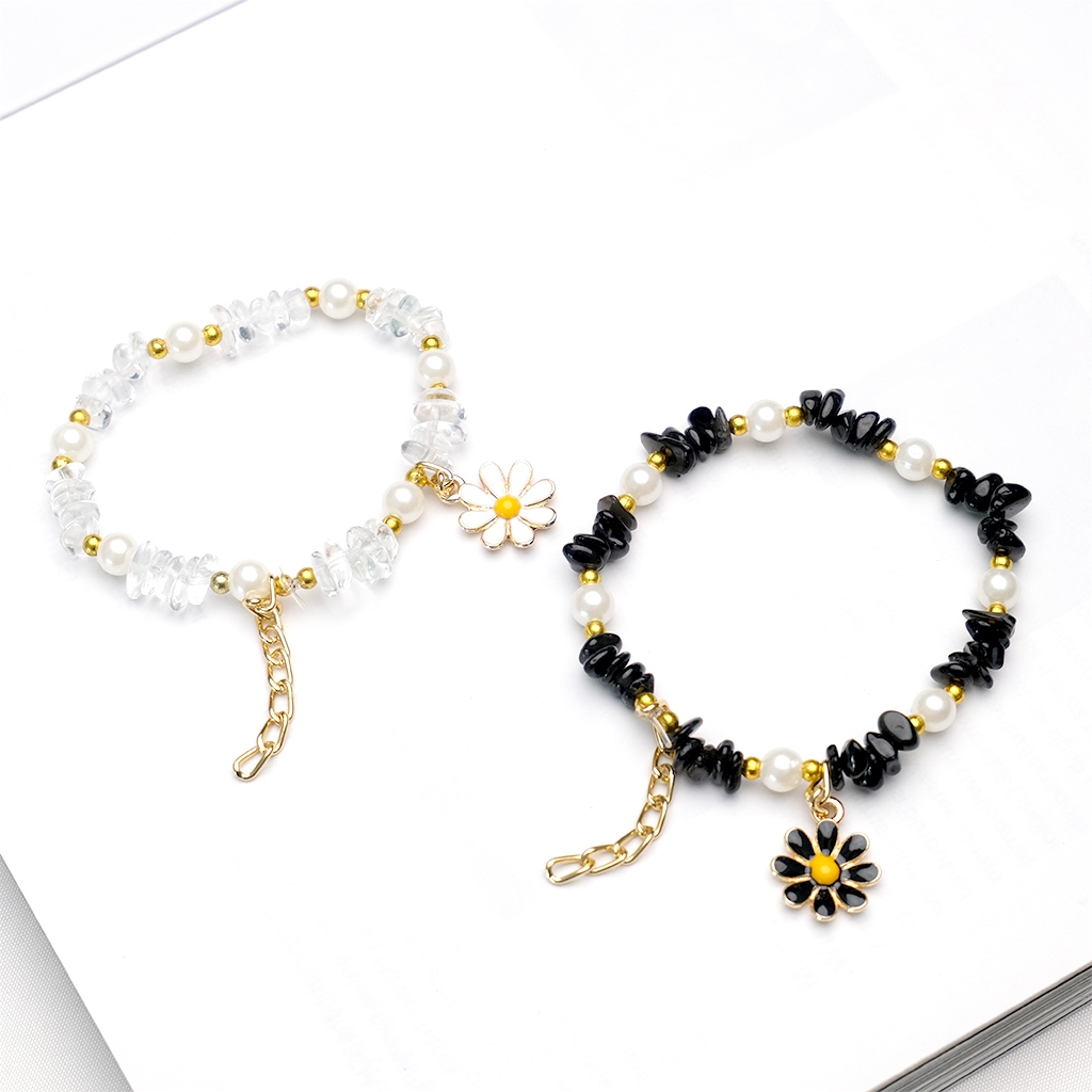 Vibest Stone Bracelet Lazuli/ Gelang Batu Kerikil/ Gelang Batu Alam/ Gelang Batu Wanita/ Gelang Batu