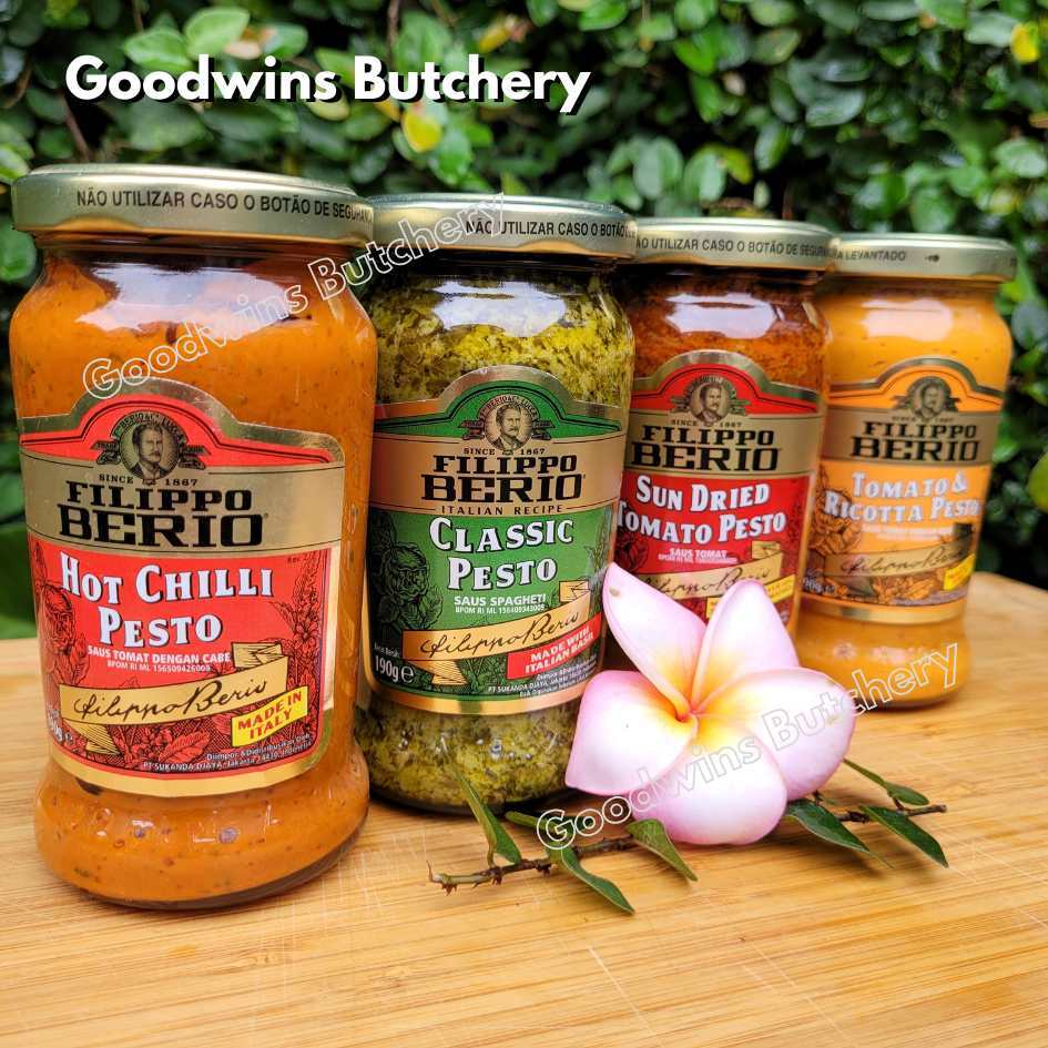 

ALL pesto Filippo Berio Italy sauce saos pasta | Classic Tomato Ricotta Hot Chili Sun Dried 190gr