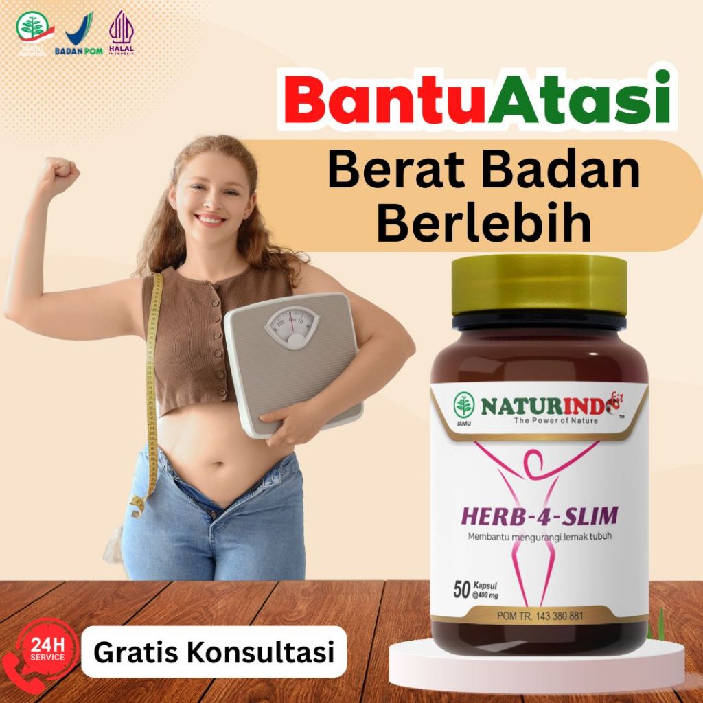 Obat Diet Herbal Obat Pelangsing Alami Herb-4-slim Naturindo