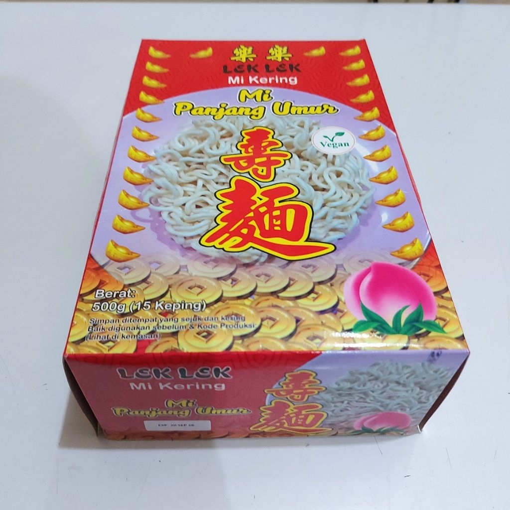 

MI KERING, MI PANJANG UMUR, 500g (15 keping), LEKLEK, VEGAN