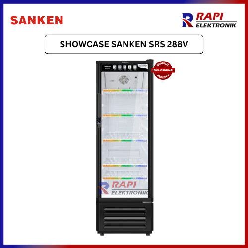 SHOWCASE SANKEN SRS 288V / Sanken SRS-288V-BK Showcase Inverter Kapasitas 270 Liter
