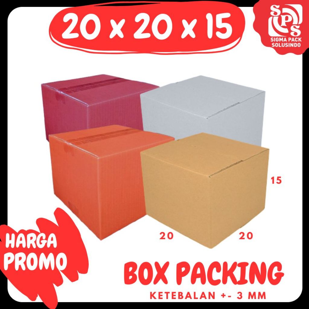 

Box Packing 20x20x15 Kardus A1 Karton Dus Kotak Kemasan Sparepart Jamu Madu Assesoris