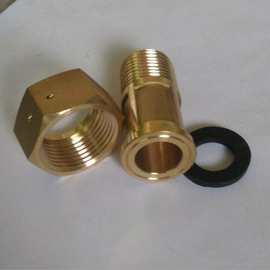 MUR KOPLING / SAMBUNGAN KOPLING TEBAL METERAN AIR BESI X bahan KUNINGAN TEBAL