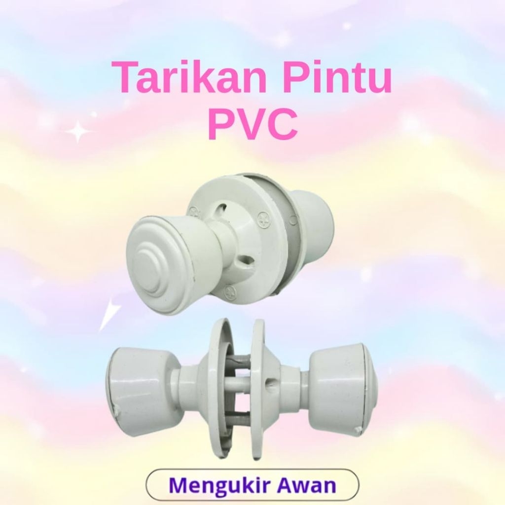 Tarikan Pintu Kamar Mandi PVC Putih