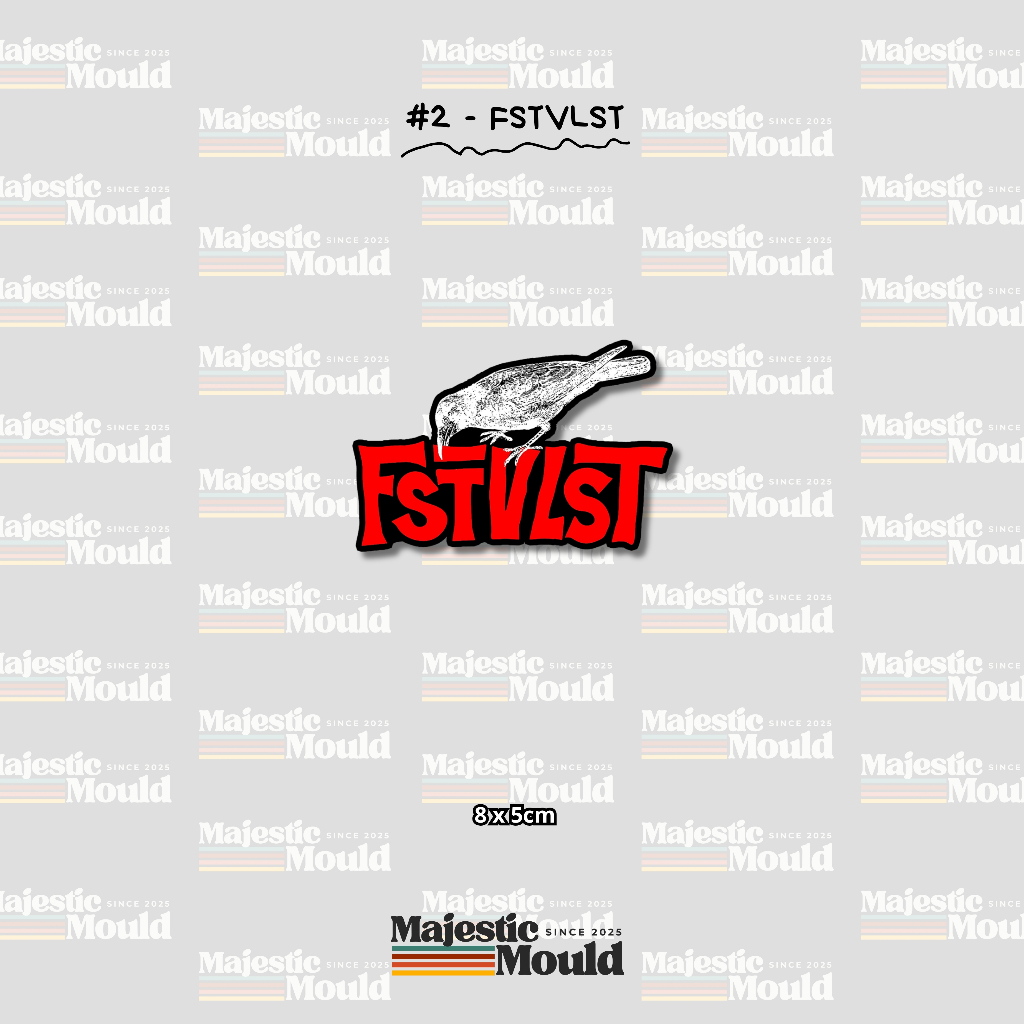 

#2 FSTVLST – Stiker Band Vinyl Glossy | Tahan Air & Luntur (Laptop/Helm/Tumbler/dan media lainnya)