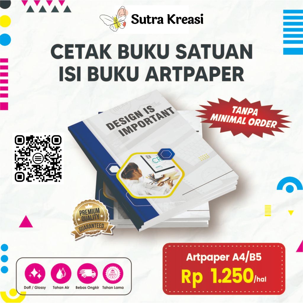 

Cetak Buku Satuan Booklet/Softcover/Hardcover/Ring (A5/A4/B5) - isi buku Art Papper