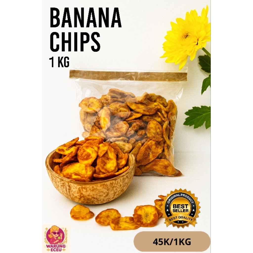 

Kripik pisang manis | Banana Chips | Kalua Pisang manis 1 KG