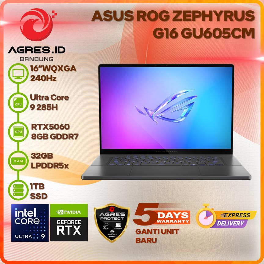 ASUS ROG ZEPHYRUS G16 GU605CM ULTRA 9 285H RTX5060 32GB 1TB 16" WQXGA OLED 240HZ