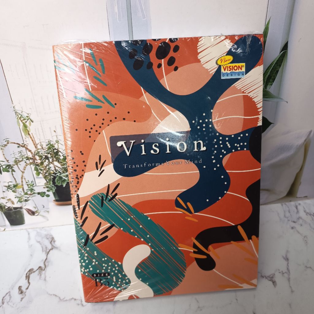 

(1 Pack 6 pcs) Buku Vision B5 Besar Isi 42 Lembar Ukuran 18 X26 ORI Kertas HVS Putih / Buku Tulis Vision 32 Hal