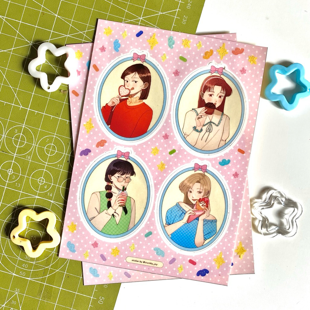 

Skip and Loafer / Sweet Lover A6 Kiss Cut Stickers Valentine Edition by crumby_joy