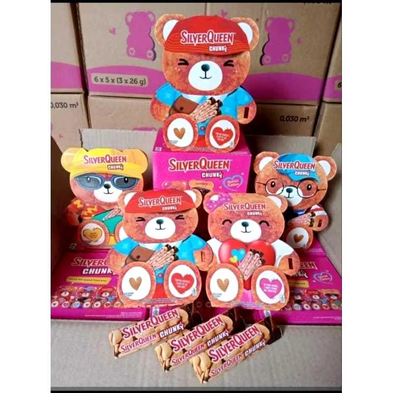 

SILVERQUEEN Chunky Bar Beruang 1 Box isi 5 Pcs