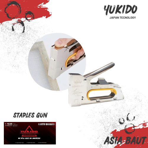 

YUKIDO Staples Tembak Staple Gun Tacker Jok Motor Steples Stepler Tembak Besi Kuat