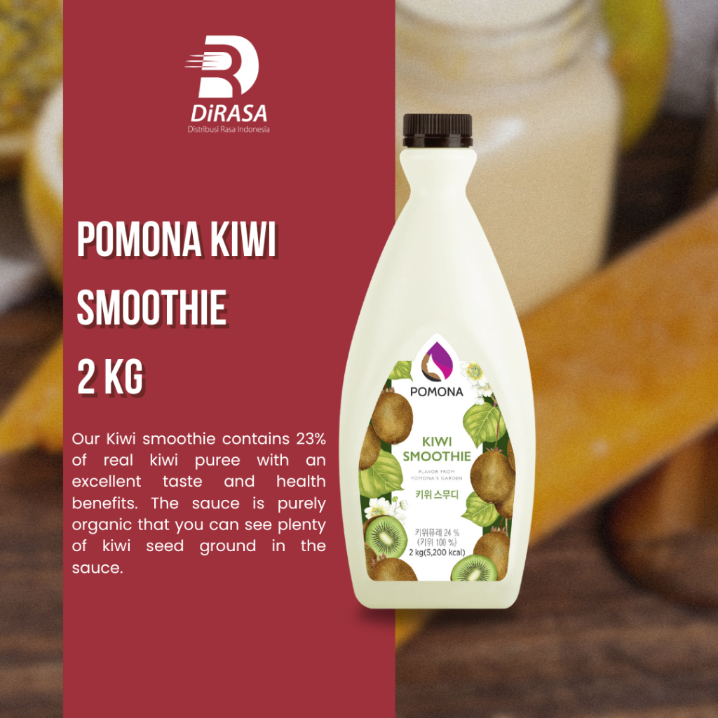 

DiRASA - POMONA Kiwi Smoothie 2 KG Untuk Bisnis HORECA/Barista/Bartender/Mixologist