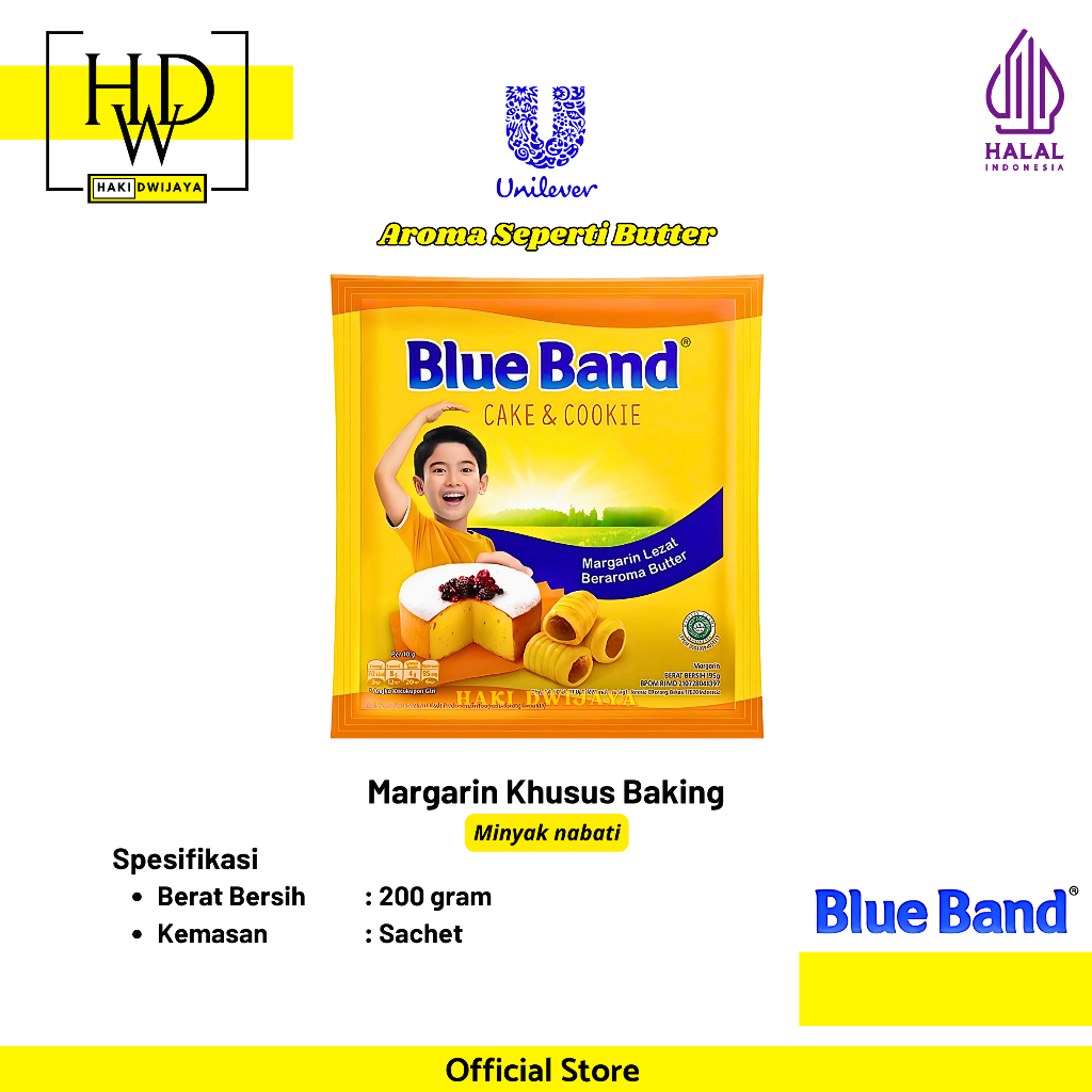 

[200gr] Blue Band Cake & Cookies / Margarin Premium Khusus Kue