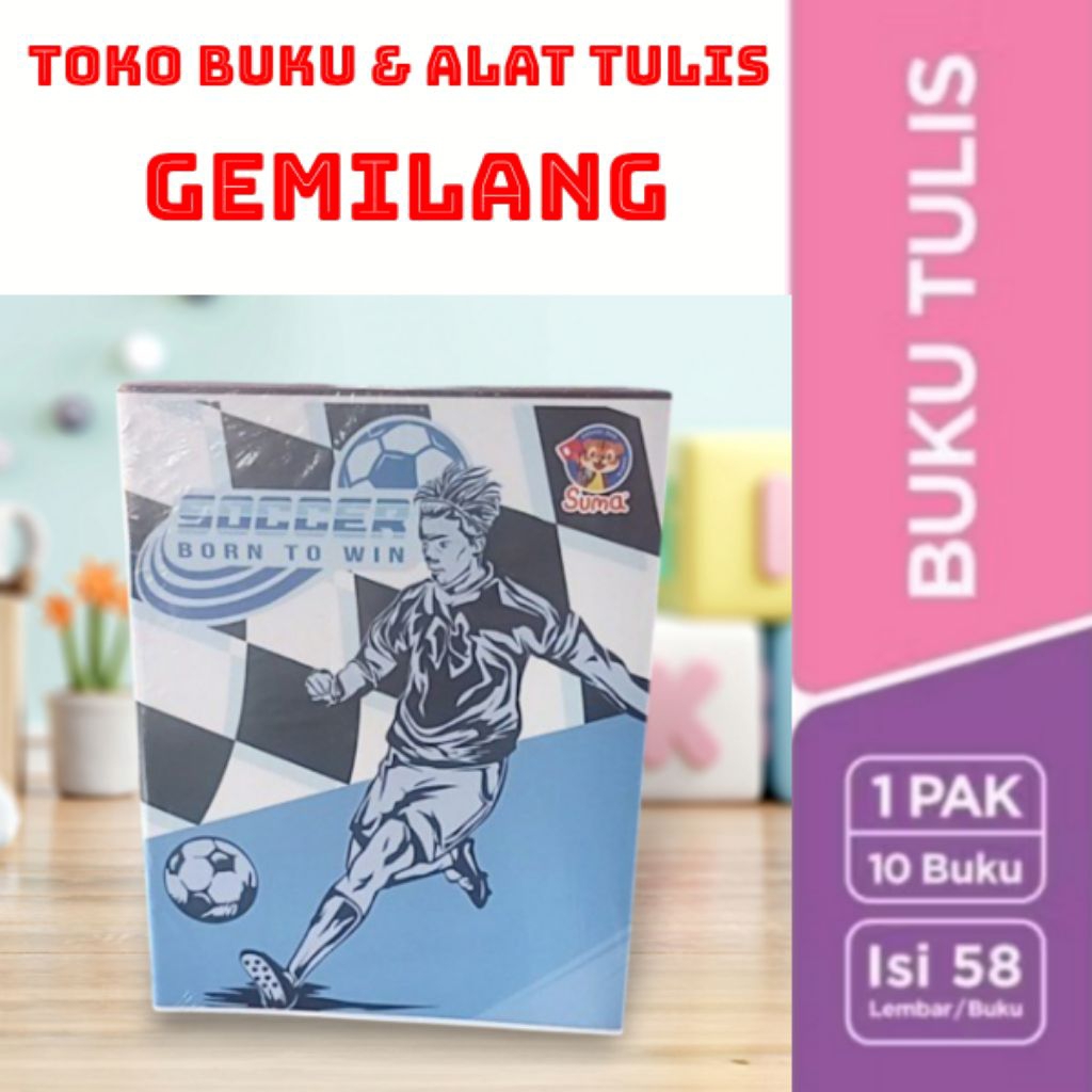 

BUKU TULIS ERLANGGA SUMA 58 LEMBAR 1 PAK ISI 10 BUKU