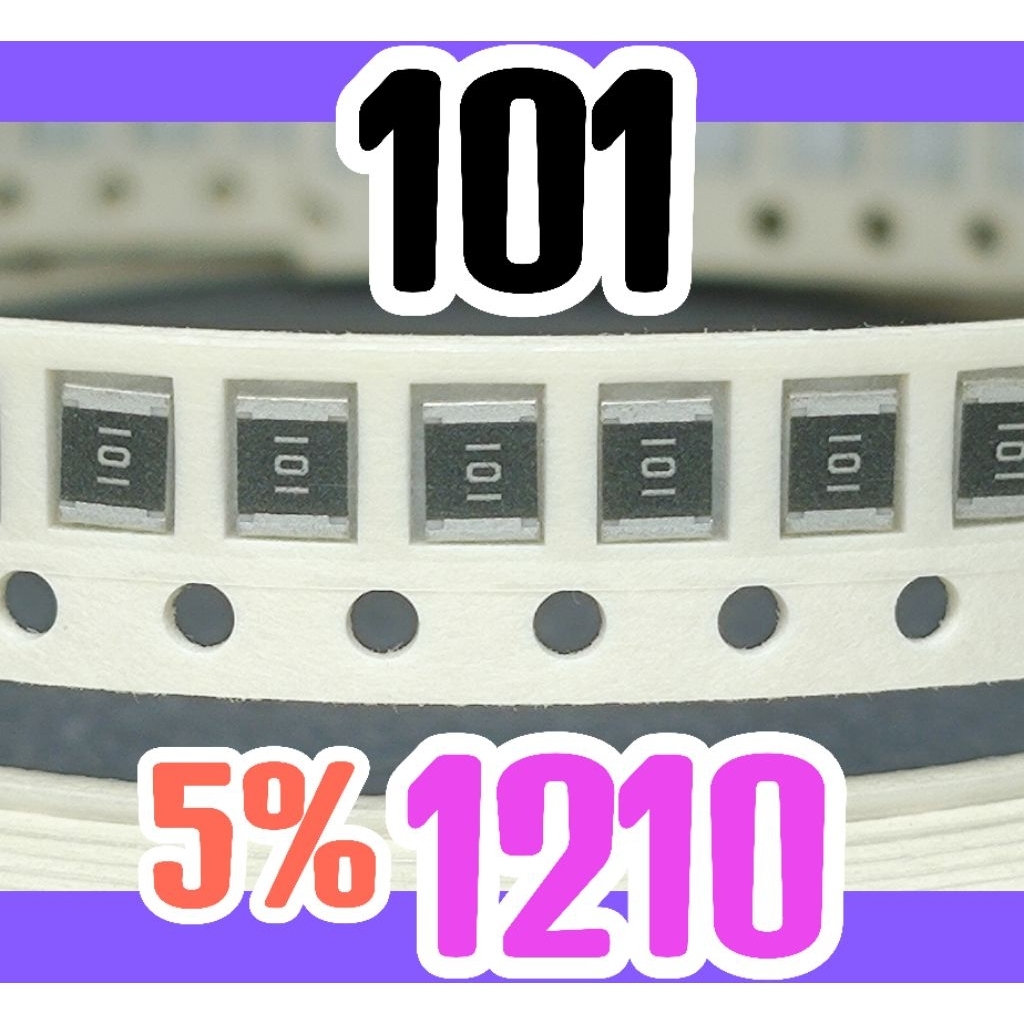 10pcs Chip resistor smd 101 100R size 1210 3225 5% 100 ohm 100ohm