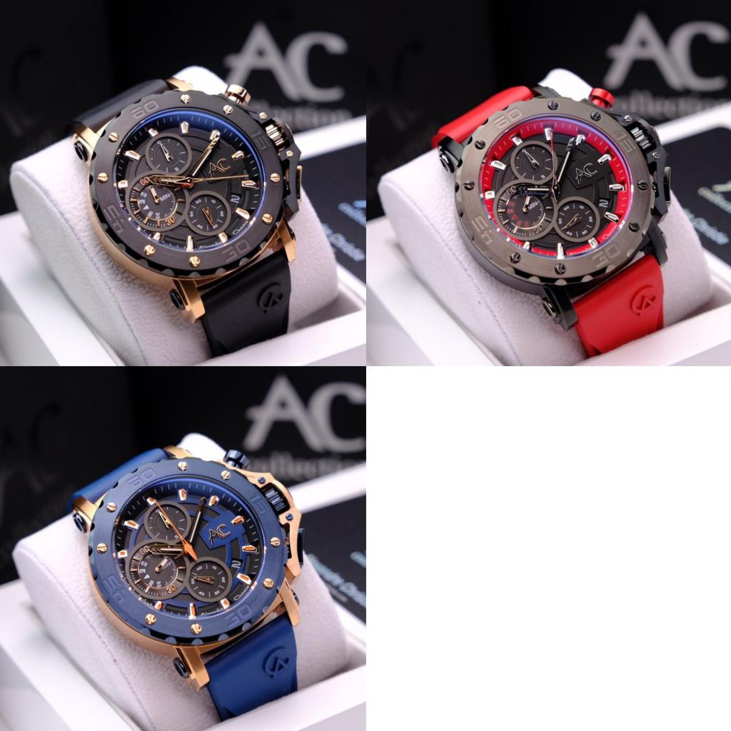 JAMTANGAN PRIA ALEXANDRE CHRISTIE AC9205 AC9205 RUBBER ORIGINAL