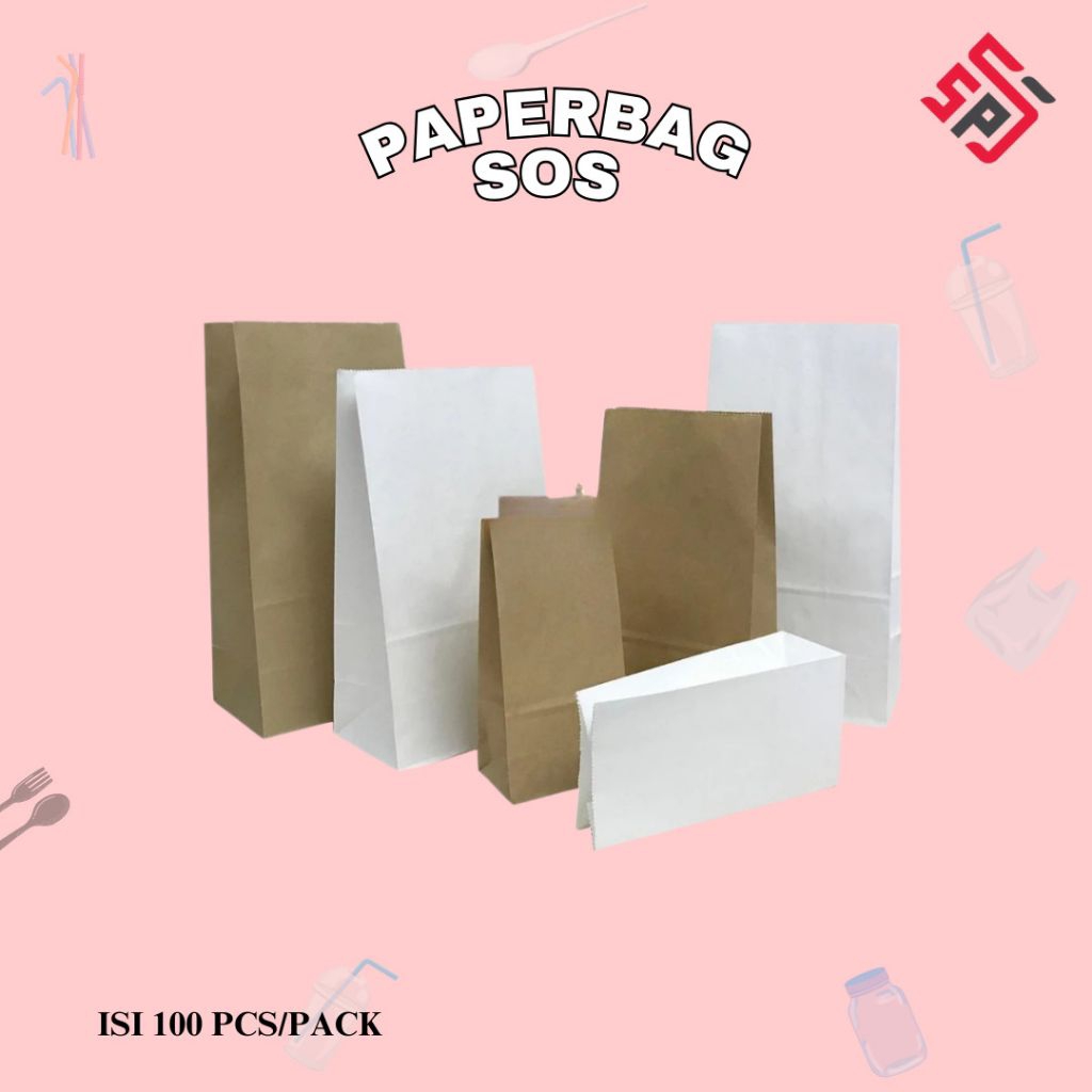

Paperbag Sos putih/kraft 25 pcs