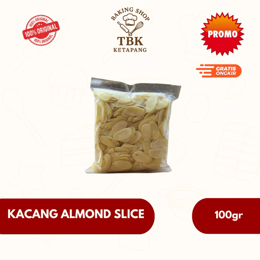 

Kacang Almond Slice Mentah / Raw Almond Slice 100gr