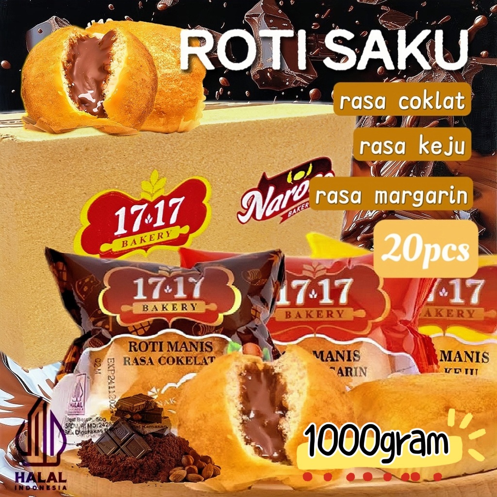 

【HALAL】COD Kue ROTI SAKU 20pcs 1000gram Roti Sandiwch yang Bisa Disimpan Di Suhu Ruang Selama Tiga Bulan / Roti Coklat/Roti keju/Roti margarin/Roti Lezat dan Murah 20PCS 1 kotak