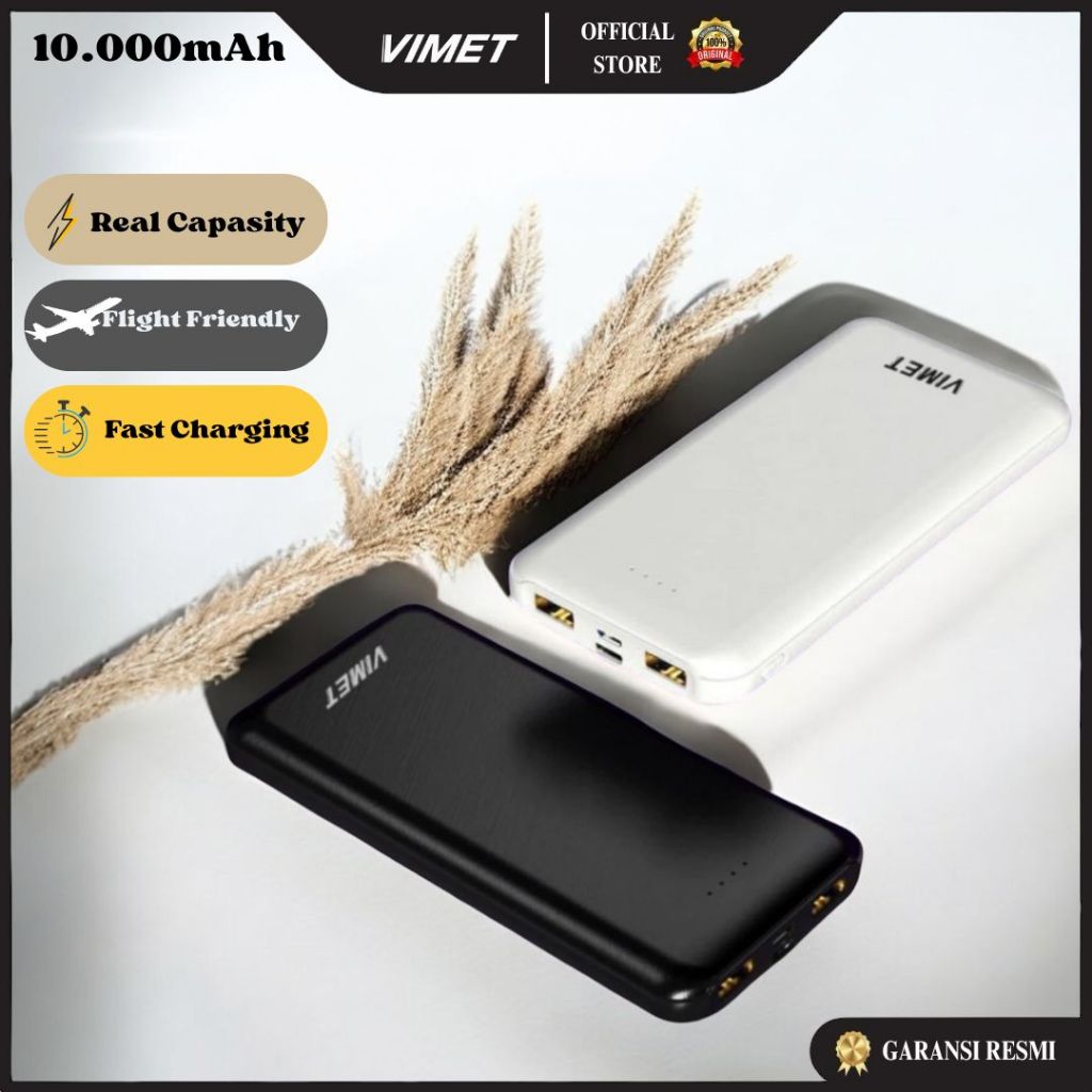 VIMET V6 Powerbank 10000mAh Fast Charging Powerbank Portable Universal
