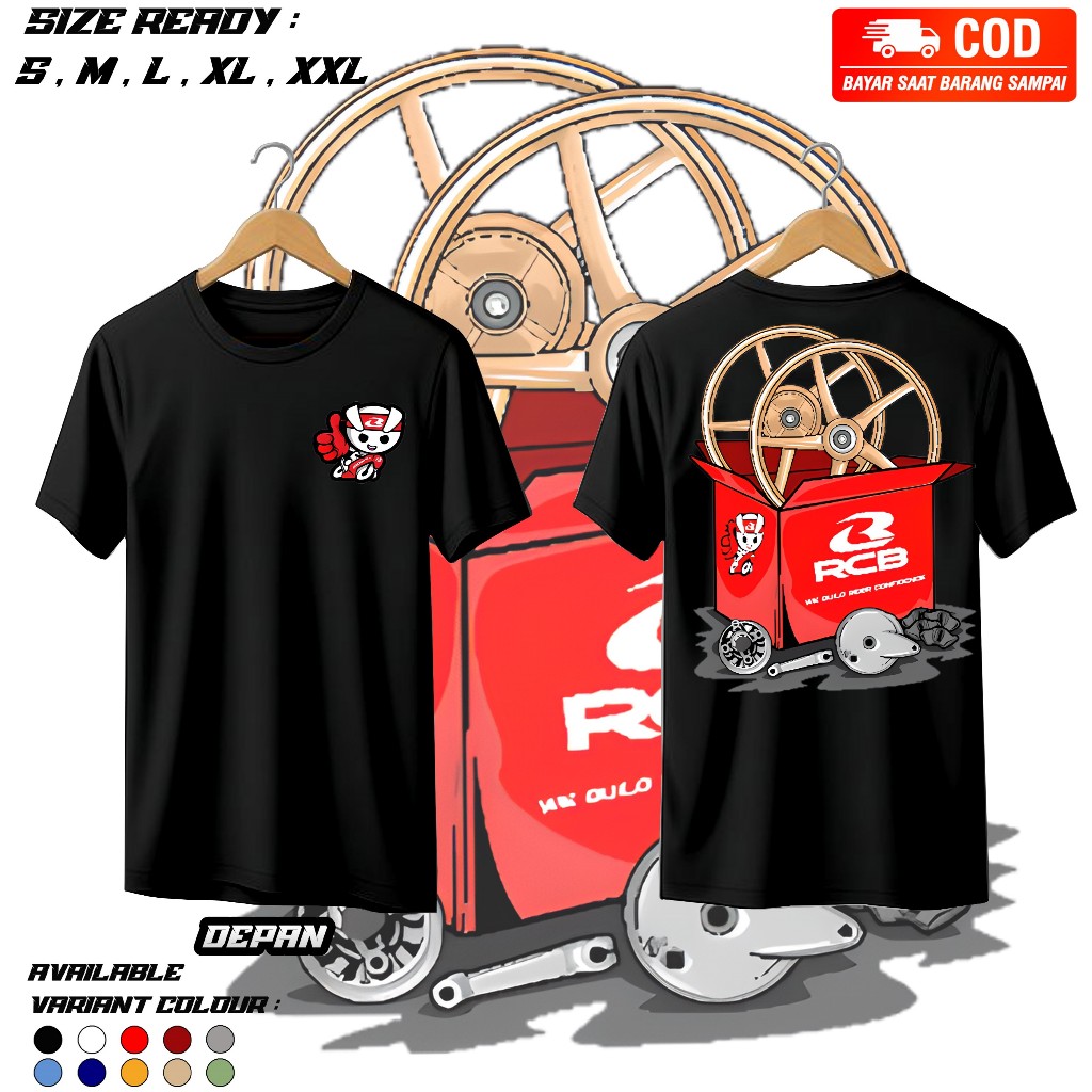 Kaos / Baju / Tshirt RCB RACING VELG RCB ORIGINAL OTOMOTIF Distro Terlaris