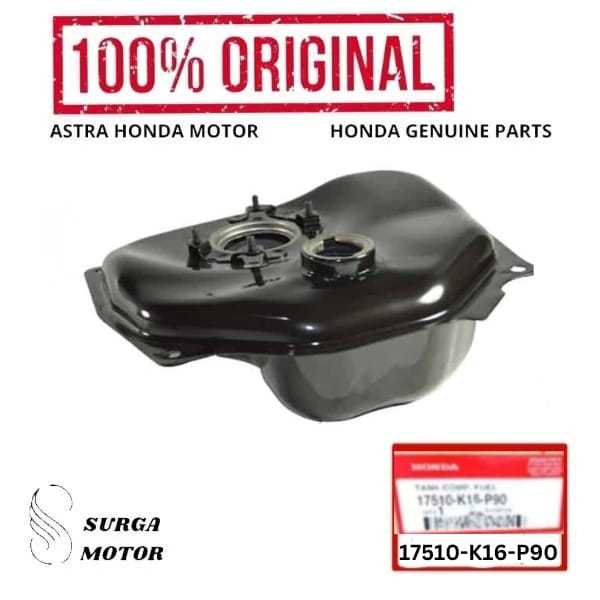 Tangki Tengki Bensin Motor  BeAT FI 17510K16P90 17510-K16-P90 Tank Comp Fuel Scoopy ESP FI, Beat Pop