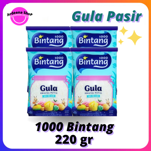

6 Pcs Gula Pasir Bintang kemasan 220gr cocok buat kebutuhan