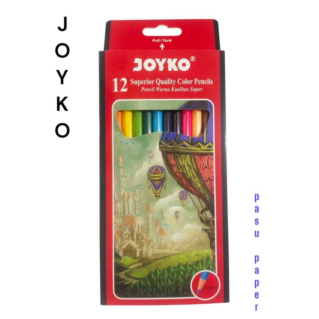 

JOYKO - Pensil Warna Joyko Isi 12 CP 100 - Super Quality Color Pencils - Pck