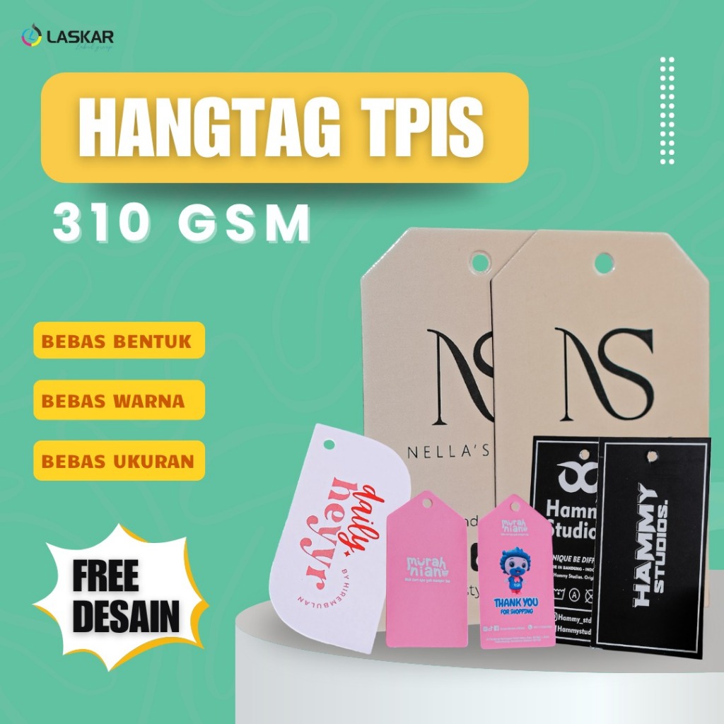 

hang tag aesthetic custom hangtag baju label ucapan hampers lebel nama sendiri merek