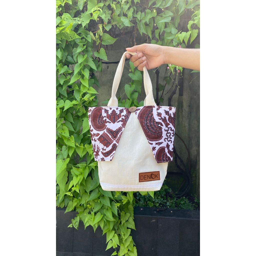 Omah Oblong Jogja - DENOK SERIES Tas Batik Kombinasi Tas Jinjing Batik Motif Tradisional Jogja