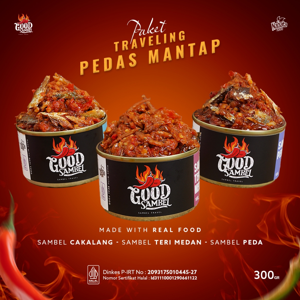 

Paket Pedas Mantap 3 kaleng Sambel Peda | Sambel Cakalang | Sambal Teri Medan (Produk Tester)