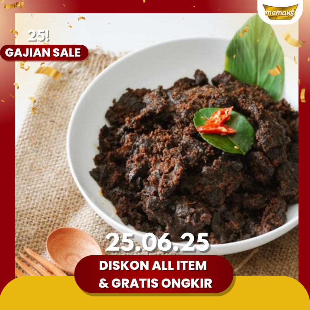 

Rendang Padang Paru Sapi 250 gram (Halal MUI BPOM) - Mamaks