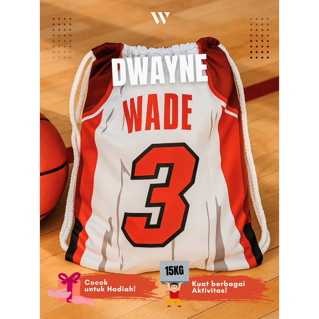 TAS SERUT BASKET JERSEY BASKETBALL BAG JERSEY YAO MING, DWAYNE WADE, NBA PLAYER