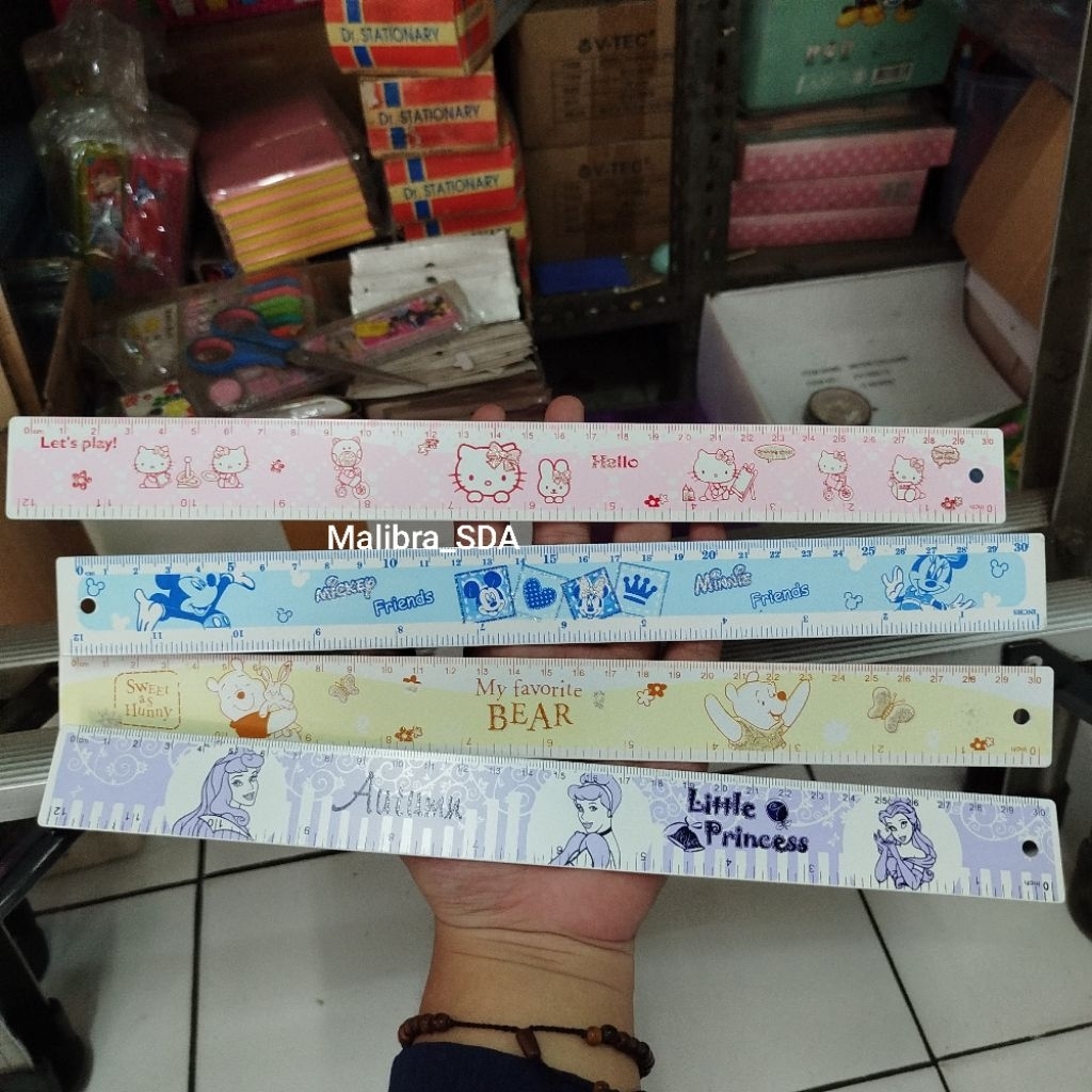 

Penggaris Besi Fancy 30 cm Karakter Lucu Anak Anak Hello Kitty Pooh Mickey Mouse Princess