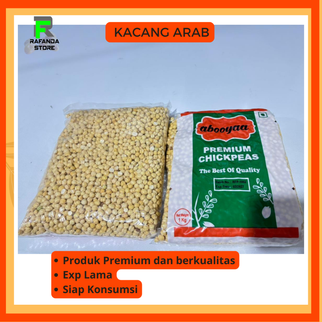 

Kacang Arab Premium Stok baru / kabuli / ceci / Chickpea 1kg / 1000 gram / Kacang Arab 1 kg Pekanbaru