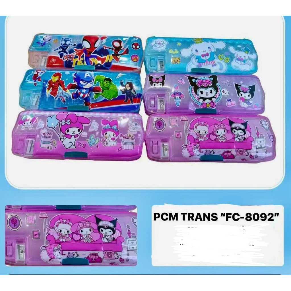 

TEMPAT PENSIL FANCY KARAKTER ANAK 8092/ TEPAK MAGNET Trans