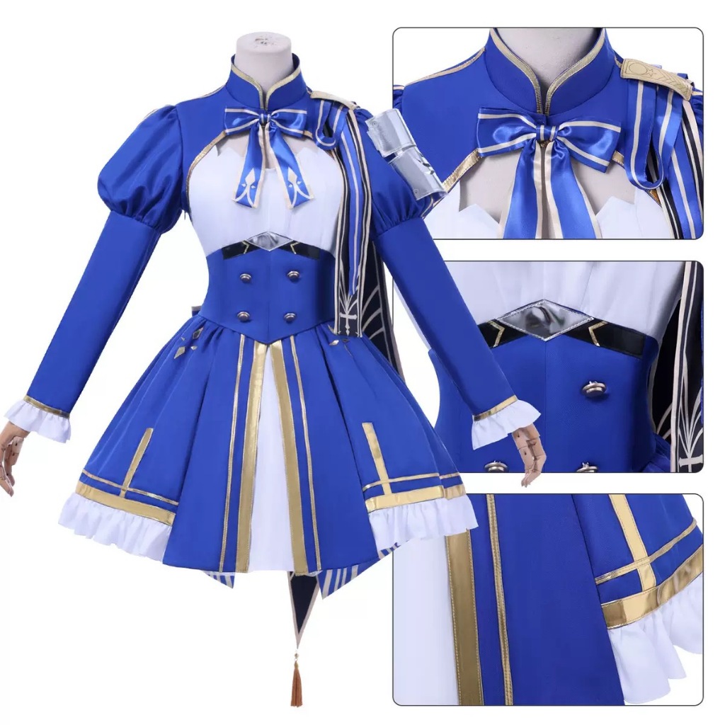 Honkai Star Rail HSR Fate Saber Cosplay Costume Wig Women Halloween Carnival Party Role Playing Dres