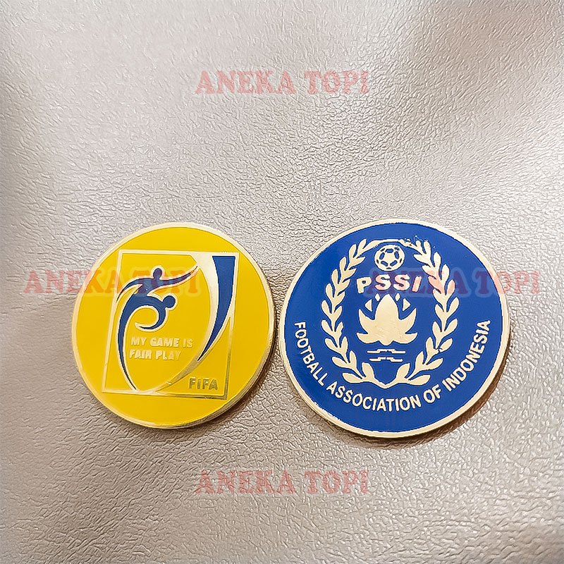 Koin Toss Wasit Sepak Bola Koin Logo PSSI - Aneka Topi