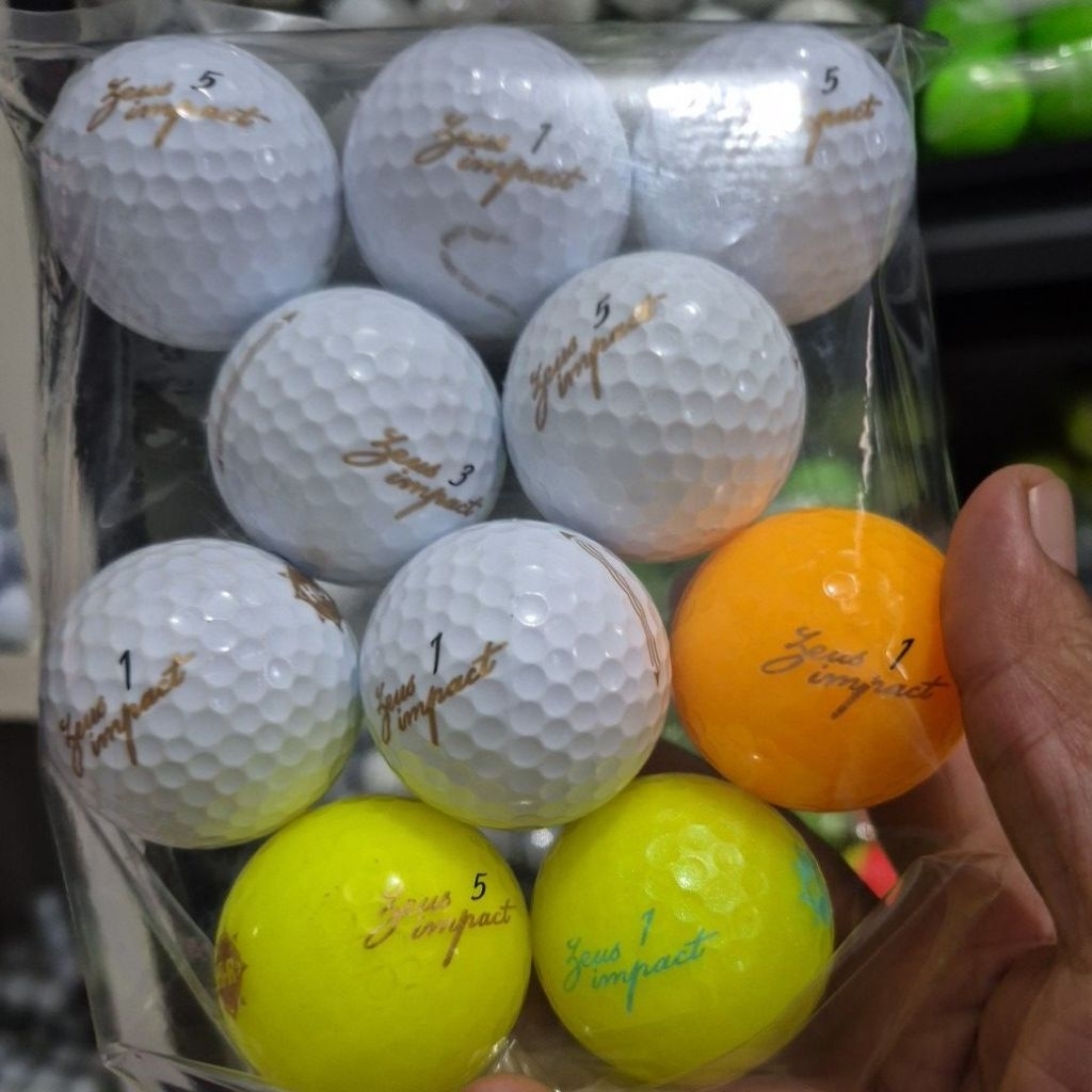 BOLA GOLF ZEUS IMPACT SECOND GRADE A ISI 10PCS