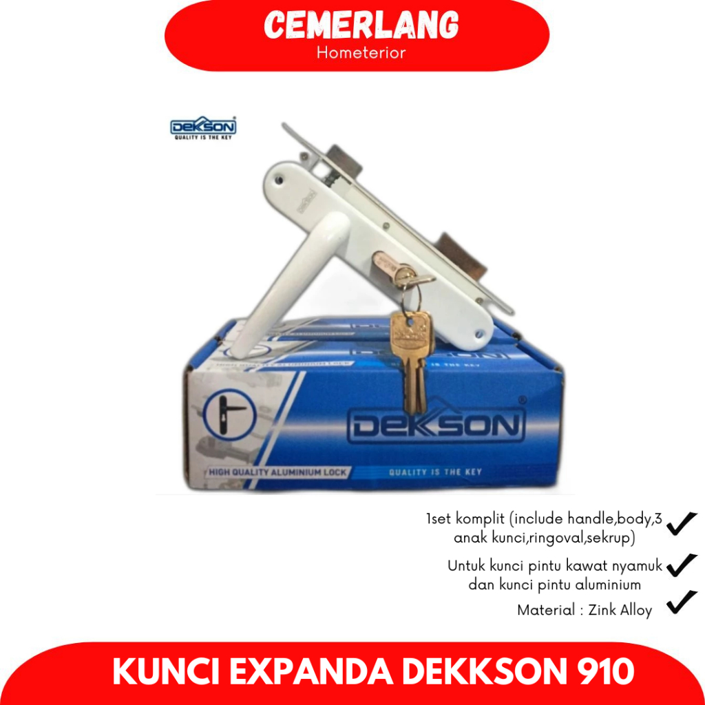 Kunci pintu kawat nyamuk Aluminium / Pintu Expanda DEKSON 910