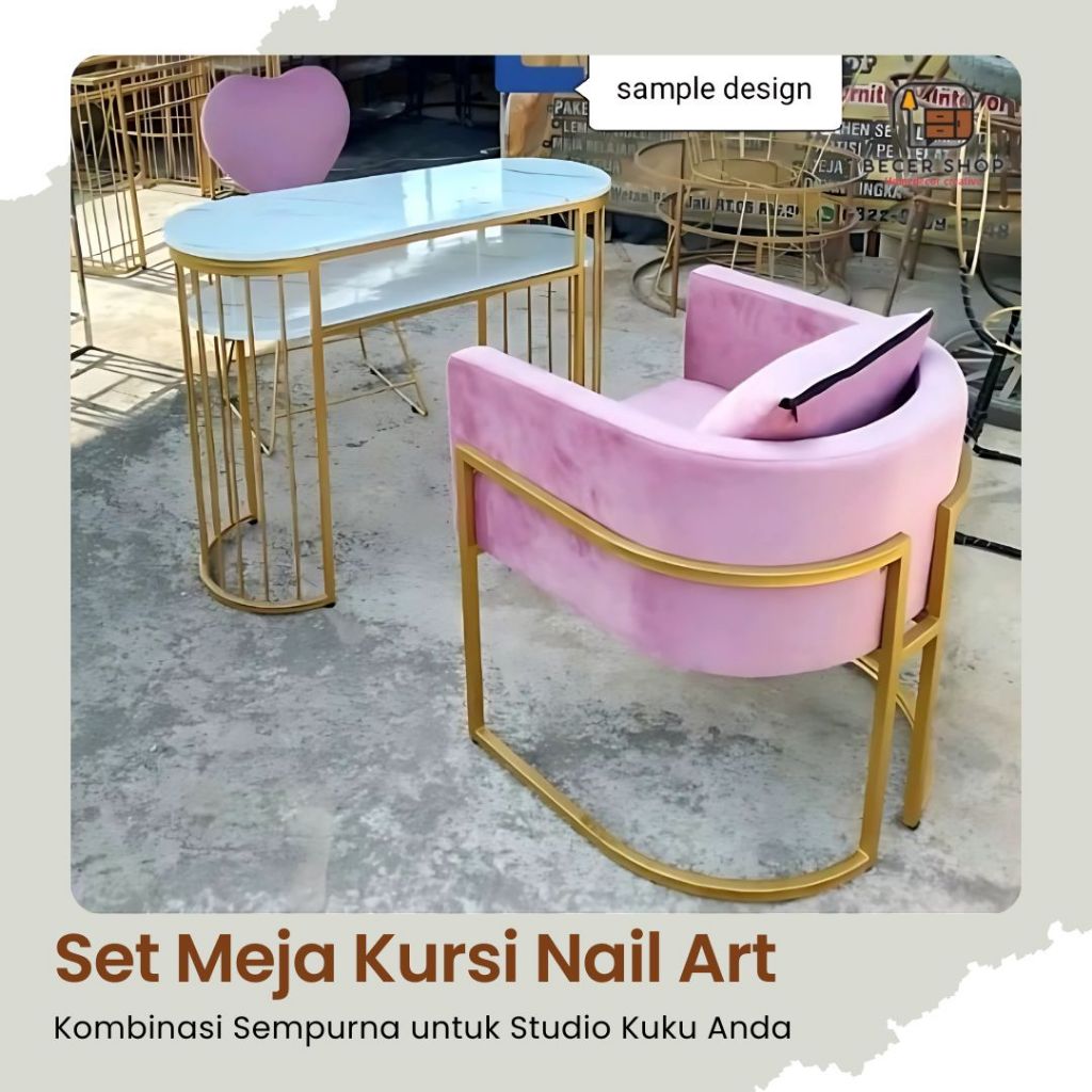 Set Meja Kursi Nail Art, Meja Rias, Meja Kursi Kerja & Meja Kursi Salon | Solusi Lengkap untuk Kecan
