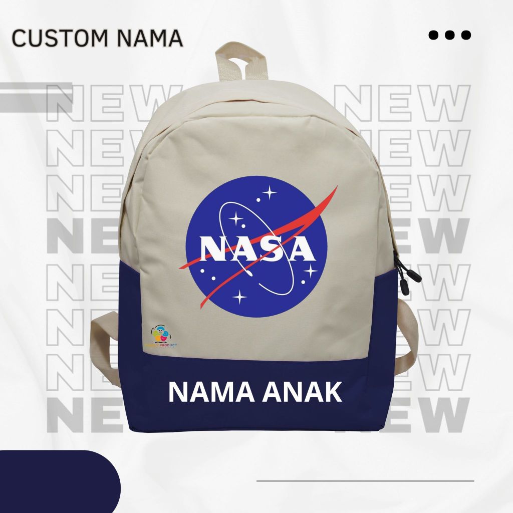 Tas Ransel Backpack Anak Motif NASA - Tas backpack Sekolah Anak SD TK (FREE NAMA)