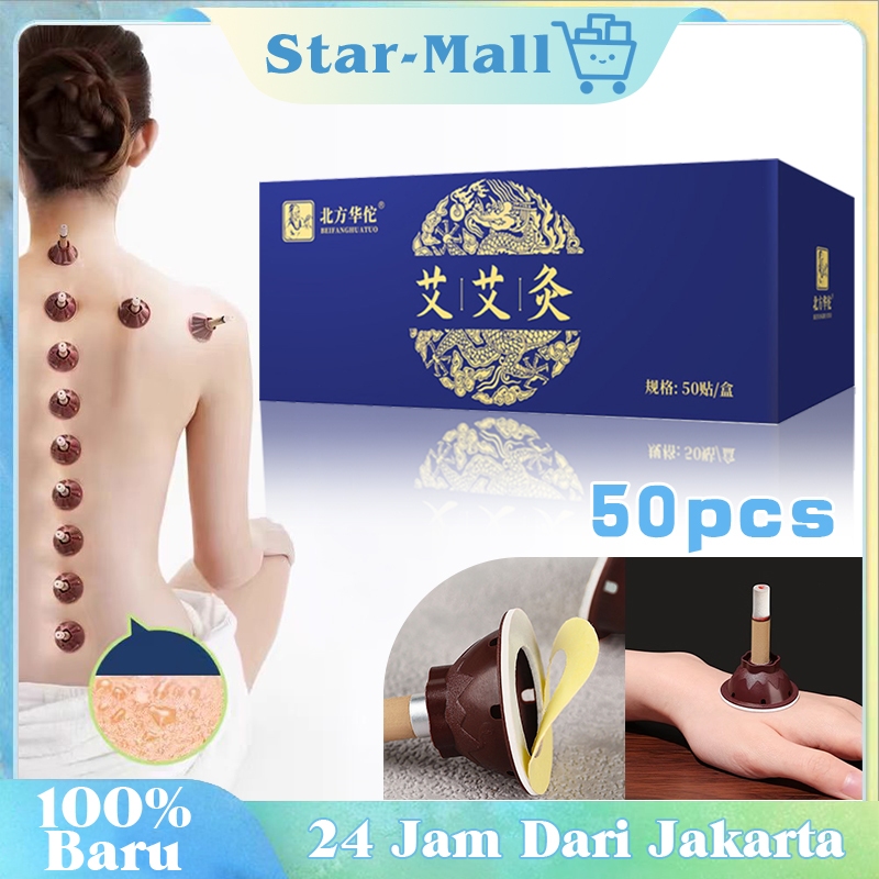50Pcs Moksa Tempel / Terapi Pengobatan Tiongkok Moxibustion