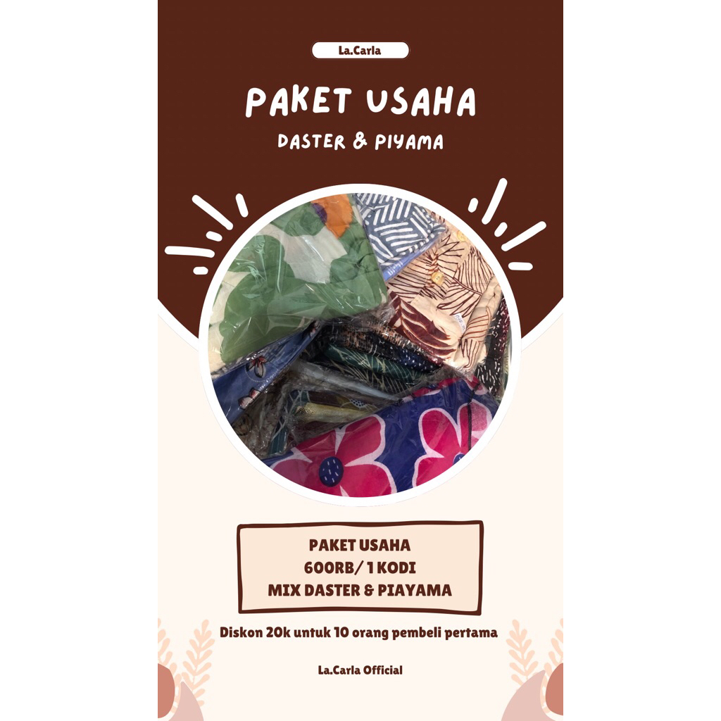 Paket Usaha Baju Tidur & Piyama 1 Kodi