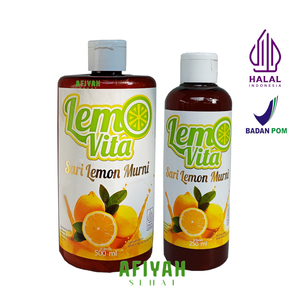 

LEMOVITA Sari Jus Air Lemon Murni 500 ml & 250 ml Pure Minuman Lokal Asli BPOM Halal