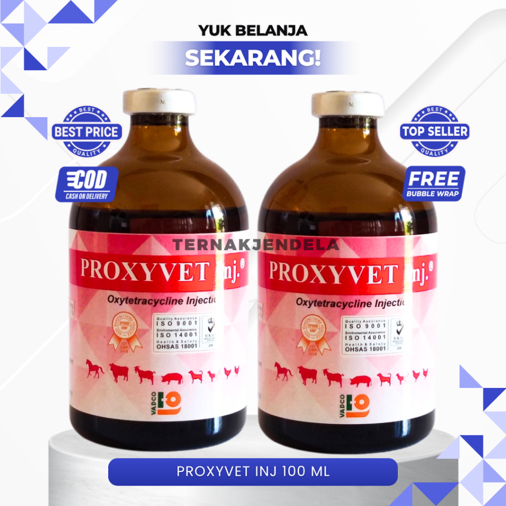 PROXYVET Inj 100 ml | Antibiotik Spektrum Luas Hewan | Like Kaloxyvet Oxy SB