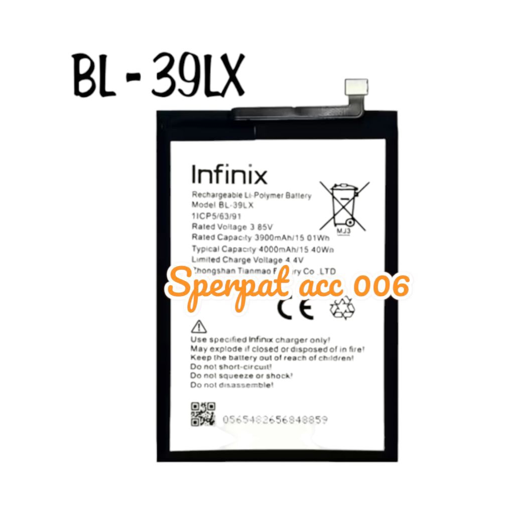 BATRE BATTERY INFINIX SMART 4 X653 / X653B / X653C BATERAI BL-39LX ORIGINAL